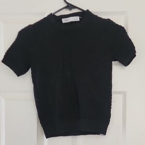 Zara Kids Black Short Sleeve Tee